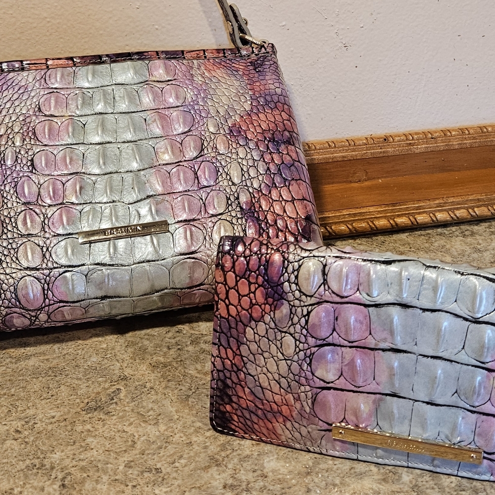 Brahmin Lorelei Shoulder Bag and matching Ady Wallet in Supernova Melbourne